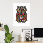 Patchwork Owl Poster (Heimbüro)