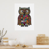 Patchwork Owl Poster (Küche)