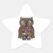 Patchwork Owl Stern-Aufkleber (Vorderseite)
