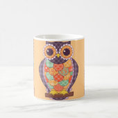 Patchwork Owl Vintages Nahtloses Muster Kaffeetasse (Mittel)
