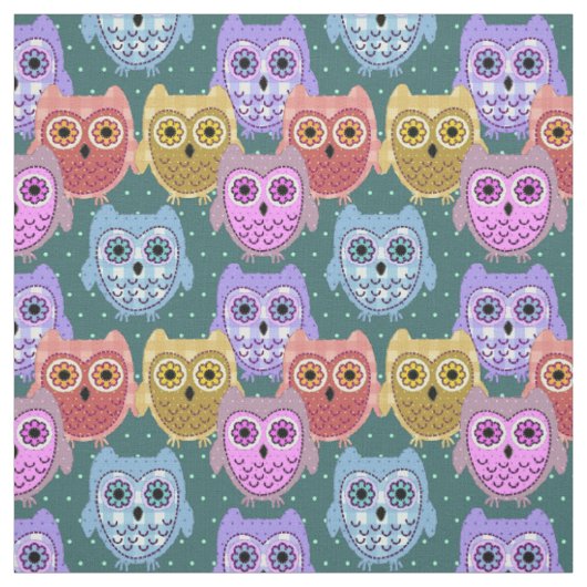 Patchwork Owls Stoff (Muster)