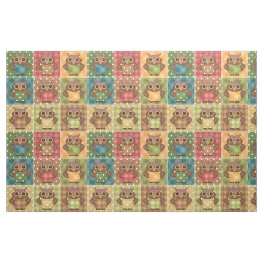 Patchwork Owls Stoff (Yard (91,4 cm))