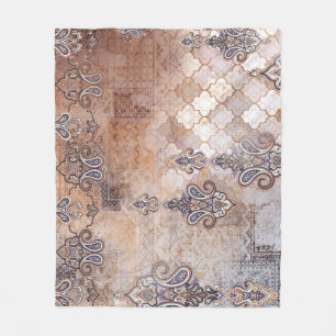 Patchwork Paisley: Klassische Vintage Printwerbung Fleecedecke