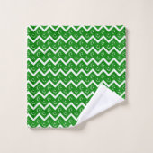 Patchwork Pakistan Flag Pattern Badhandtuch Set (Waschlappen)