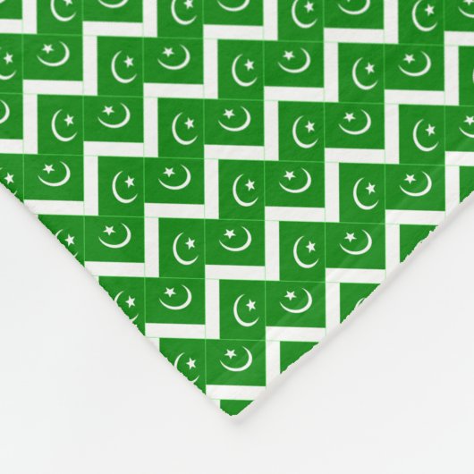 Patchwork Pakistan Flag Pattern Fleecedecke (Ecke)