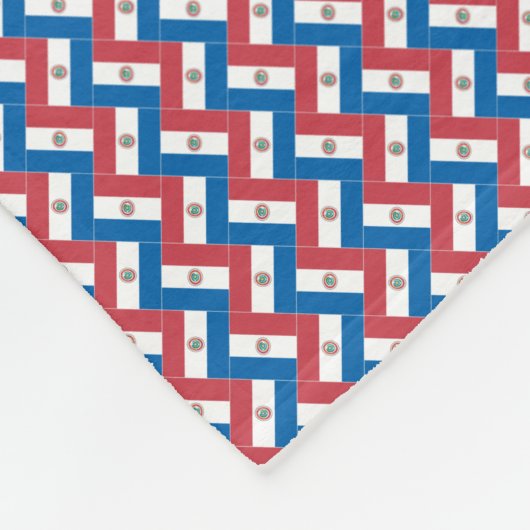 Patchwork Paraguay Flag Muster Fleecedecke (Ecke)