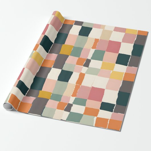 Patchwork-Pastelle Geschenkpapier (Ungerollt)