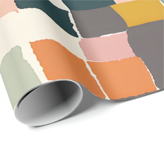Patchwork-Pastelle Geschenkpapier (Rolleneckpunkt)