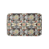 Patchwork Pattern Butterfets Blume Foliage Rose Badematte (Vorderseite)