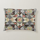Patchwork Pattern Butterfets Blume Foliage Rose Dekokissen (Rückseite)