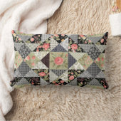 Patchwork Pattern Butterfets Blume Foliage Rose Lendenkissen (Decke)