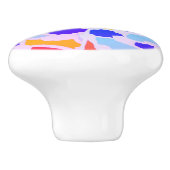 PATCHWORK PATTERN GEMISCHTE FARBEN KERAMIKKNAUF (Seitenansicht)