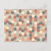 Patchwork Pentagon Muster Postkarte (Vorderseite)