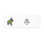 Patchwork Pferd #3 Adressetikett (Vorne)