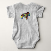 Patchwork Pferd Baby Strampler (Rückseite)