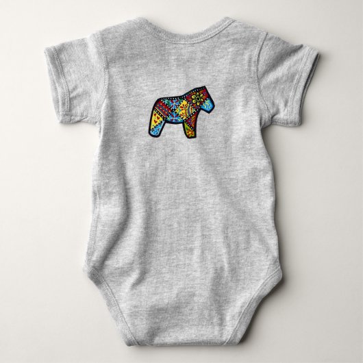Patchwork Pferd Baby Strampler (Rückseite)