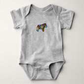 Patchwork Pferd Baby Strampler (Vorderseite)