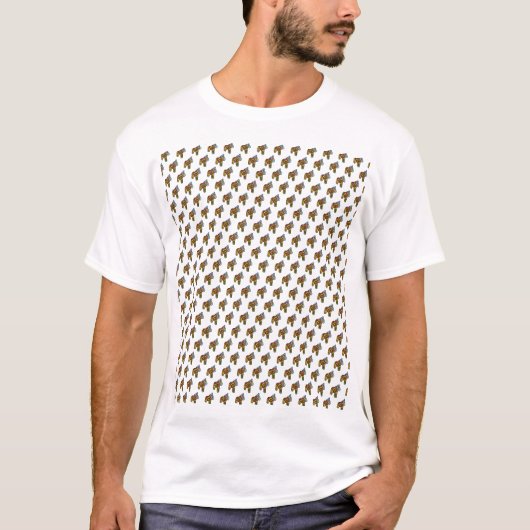 Patchwork-Pferde-All-Over-Print-Shirt, T-Shirt (Vorderseite)