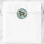 Patchwork-Pferdeaufkleber Runder Aufkleber (Tasche)