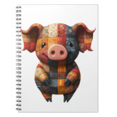 Patchwork-Pig-Notebook Notizblock (Vorderseite)