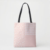 Patchwork Pink & Lavender Spring Pattern Tote Beut Tasche (Vorderseite)