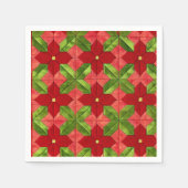 Patchwork Poinsettia Pattern Decoupage Napkins Serviette (Vorderseite)