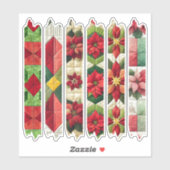 Patchwork Poinsettia Washi Tape Scrapbook Stickers Aufkleber (Blatt)