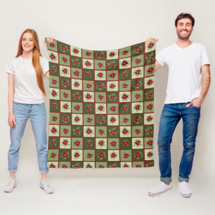 Patchwork Poinsettias T - Shirt Fleecedecke
