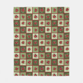 Patchwork Poinsettias T - Shirt Fleecedecke (Vorderseite)