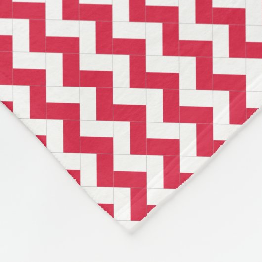 Patchwork Polen Flaggenmuster Fleecedecke (Ecke)