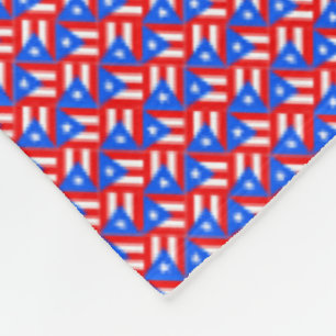 Patchwork Puerto Rico Flag Muster Fleecedecke
