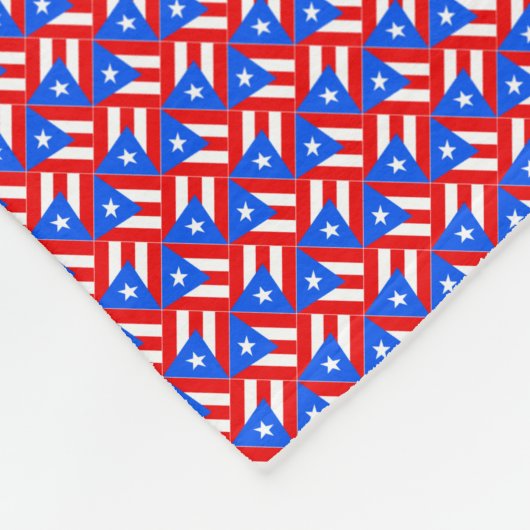 Patchwork Puerto Rico Flag Muster Fleecedecke (Ecke)