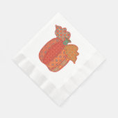 Patchwork Pumpkin Erntedank Luncheon Napkin Serviette (Ecke)