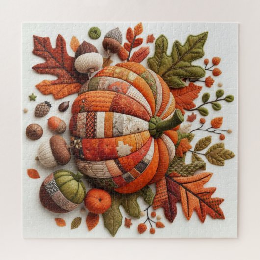 Patchwork Pumpkin Puzzle (Horizontal)