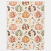 Patchwork Pumpkins Fall Gemütliche Herbstdekor & G Fleecedecke (Vorderseite)