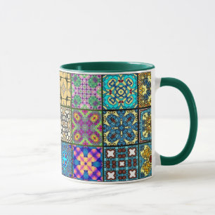 Patchwork quadriert Tasse