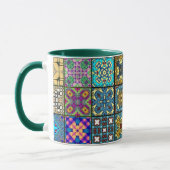 Patchwork quadriert Tasse (Links)