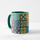 Patchwork quadriert Tasse (Vorderseite Links)