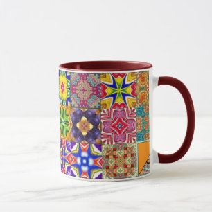 Patchwork quadriert Tasse