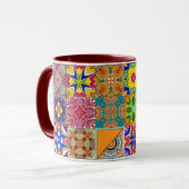Patchwork quadriert Tasse (Vorderseite Links)