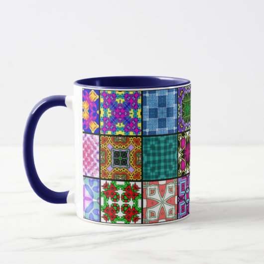 Patchwork quadriert Tasse (Links)