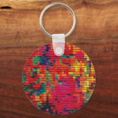 Patchwork Quilt #1 Schlüsselanhänger (Vorderseite)