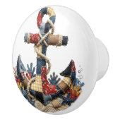 Patchwork Quilt Anchor Keramikknauf (Rechts)