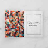 Patchwork Quilt and Needle Birthday Karte (Innenseite)