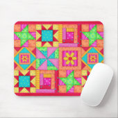Patchwork Quilt Blocks Mousepad (Mit Mouse)