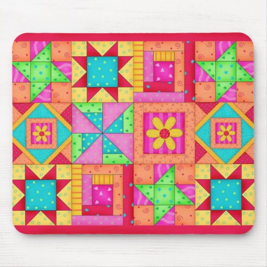 Patchwork Quilt Blocks Mousepad (Vorne)