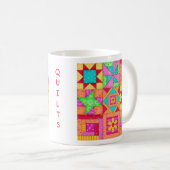 Patchwork Quilt Blocks-Tasse Kaffeetasse (VorderseiteRechts)