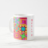 Patchwork Quilt Blocks-Tasse Kaffeetasse (Vorderseite Links)