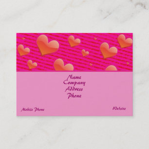 PATCHWORK QUILT BUSINESS CARDS - VALENTINES DESIGN VISITENKARTE