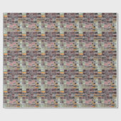 Patchwork-Quilt-Collage nahtloser Druck. Geschenkpapier (Flach)